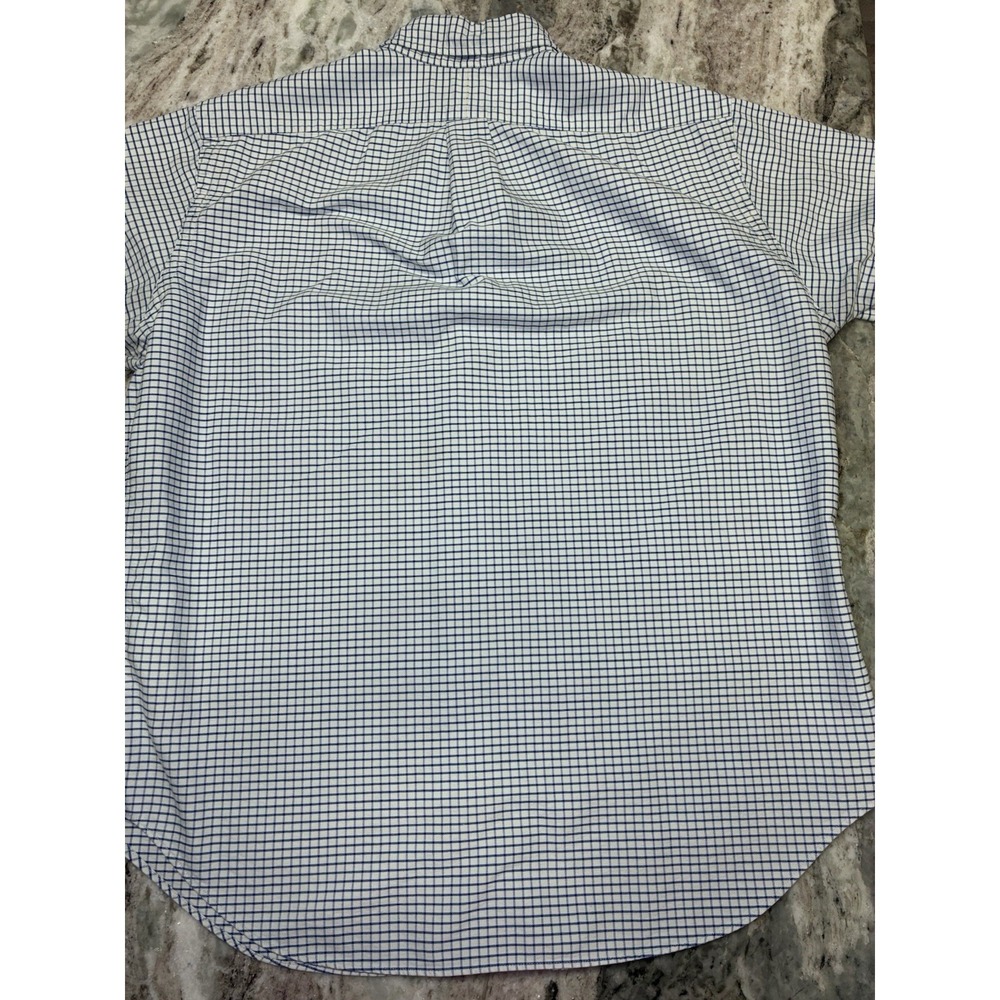 Ralph Lauren Mens Classic Fit Blue White Check Oxford Button Down Shirt Large - Picture 5 of 10